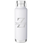 Personalized white 24 oz vacuum insulated water bottle with 'Monogram letter Z' design