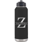 Personalized black 32 oz vacuum insulated water bottle with 'Monogram letter Z' design