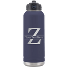 Personalized navy 32 oz vacuum insulated water bottle with 'Monogram letter Z' design