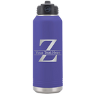 Personalized purple 32 oz vacuum insulated water bottle with 'Monogram letter Z' design