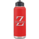 Personalized red 32 oz vacuum insulated water bottle with 'Monogram letter Z' design