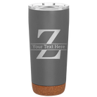 Personalized storm gray 20 oz vacuum insulated tumbler with 'Monogram letter Z' design