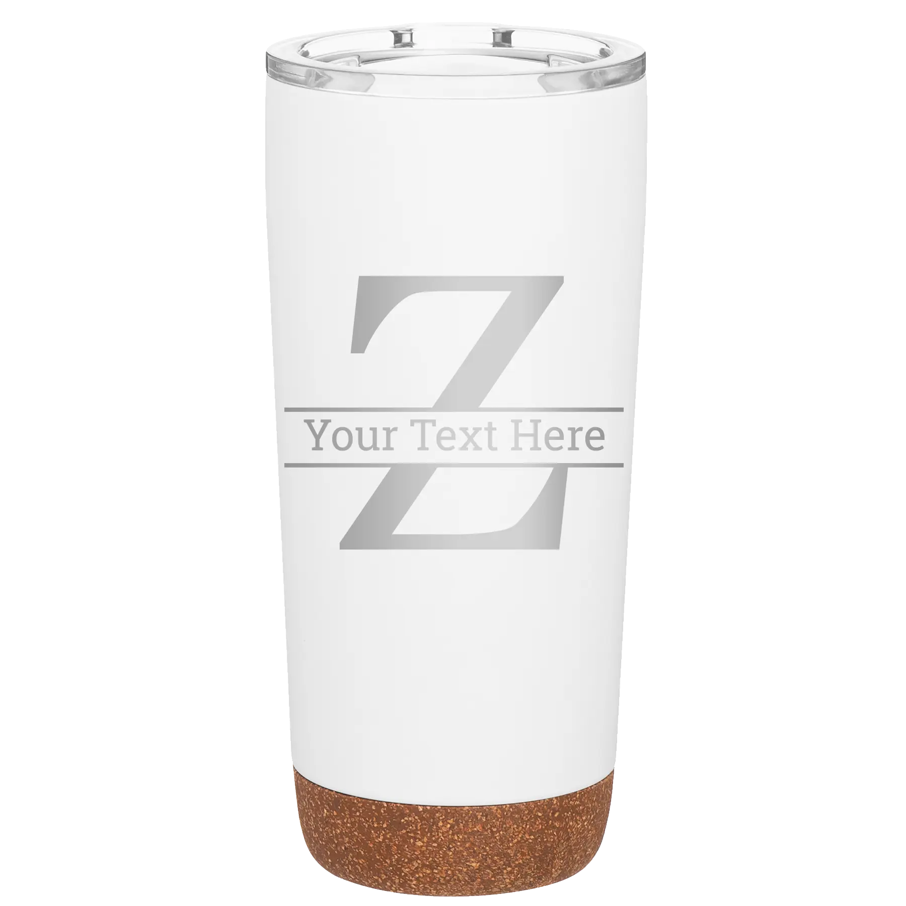 Personalized white 20 oz vacuum insulated tumbler with 'Monogram letter Z' design