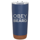 Laser etched constellation 20 oz vacuum insulated tumbler with 'Obey the Beard' design