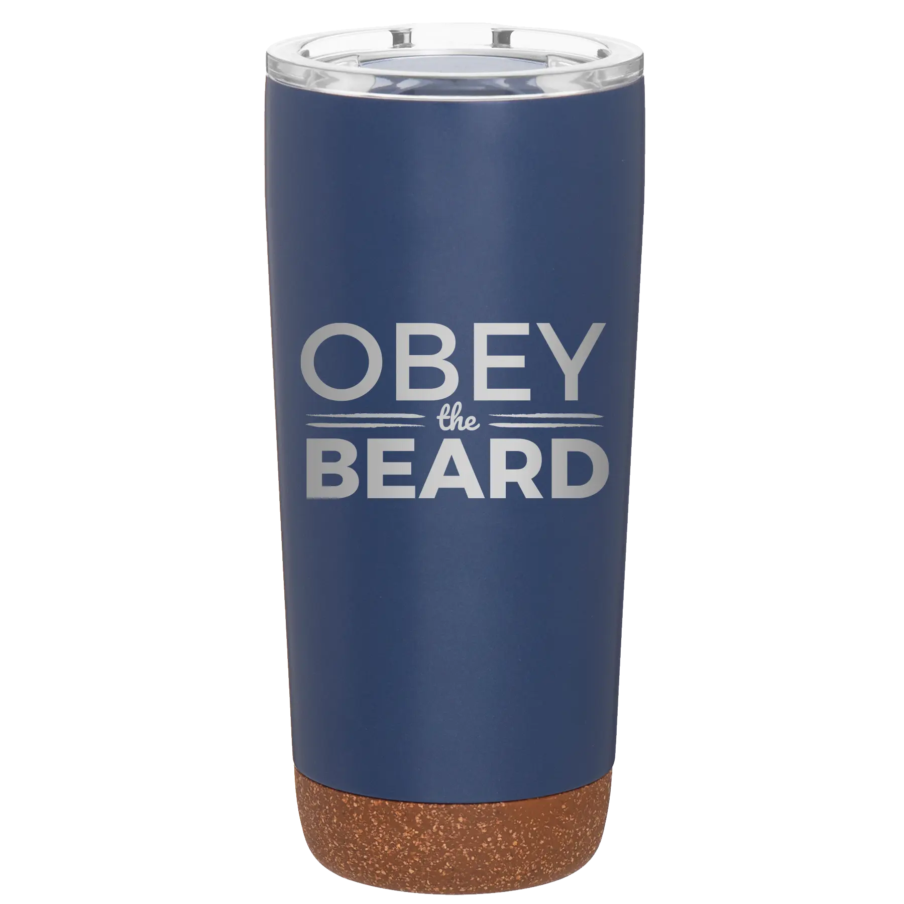 Laser etched constellation 20 oz vacuum insulated tumbler with 'Obey the Beard' design