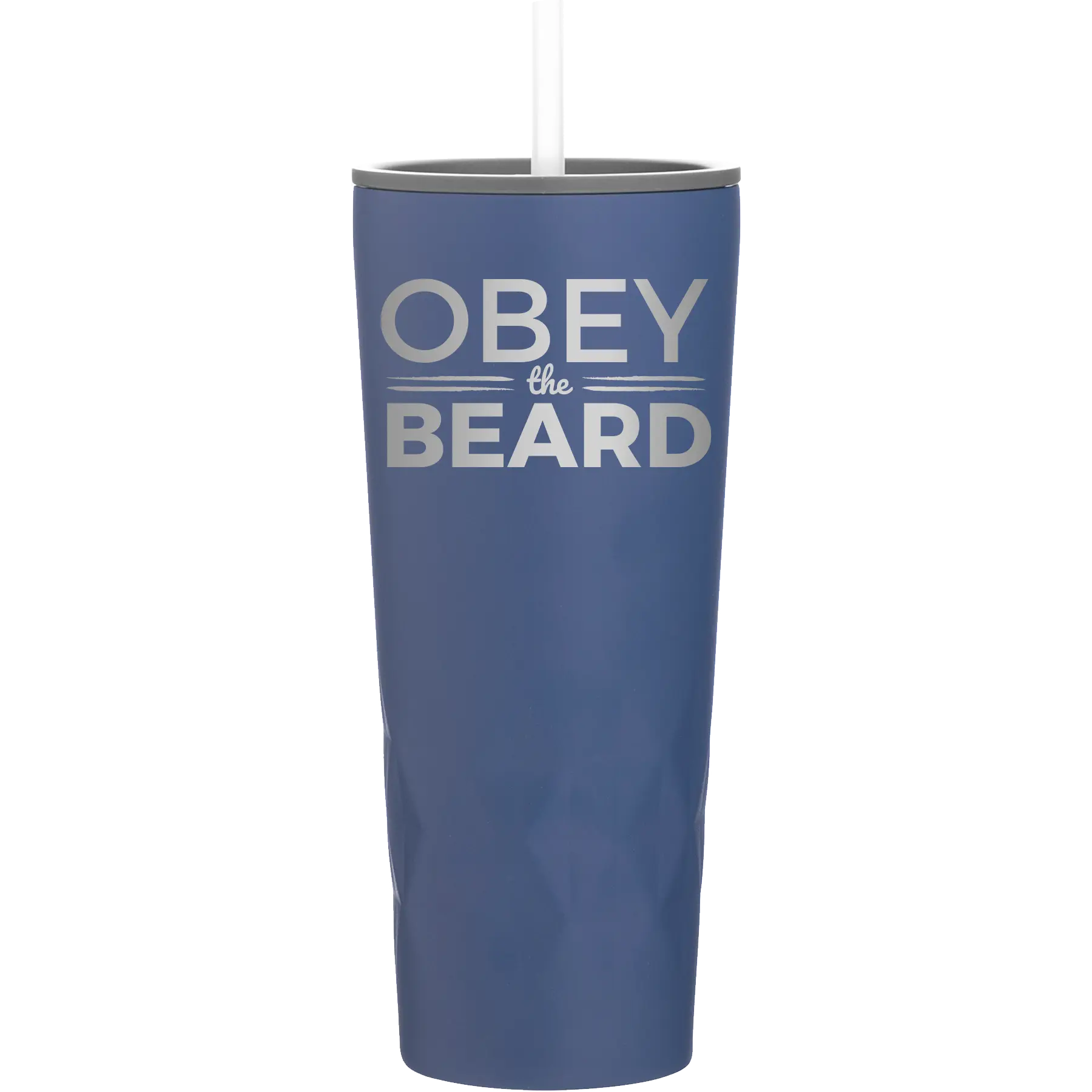 Laser etched constellation 20 oz vacuum insulated tumbler with 'Obey the Beard' design
