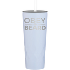 Laser etched landfall 20 oz vacuum insulated tumbler with 'Obey the Beard' design