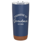 Personalized constellation 20 oz vacuum insulated tumbler with 'Promoted to Grandma' design