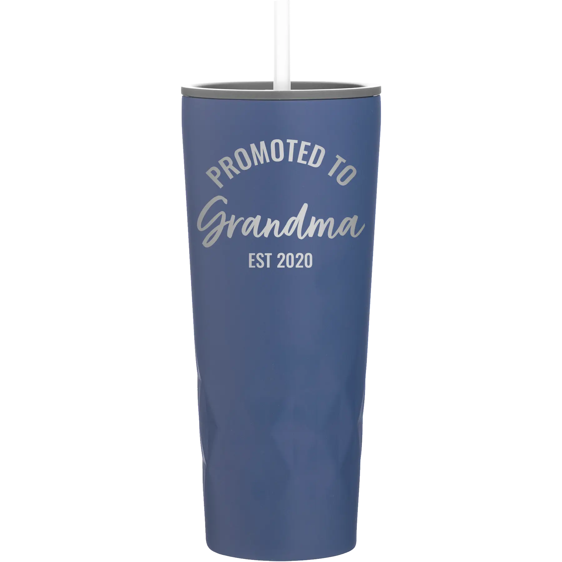 Personalized constellation 20 oz vacuum insulated tumbler with 'Promoted to Grandma' design