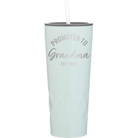 Personalized meadow 20 oz vacuum insulated tumbler with 'Promoted to Grandma' design