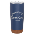 Personalized constellation 20 oz vacuum insulated tumbler with 'Promoted to Grandpa' design