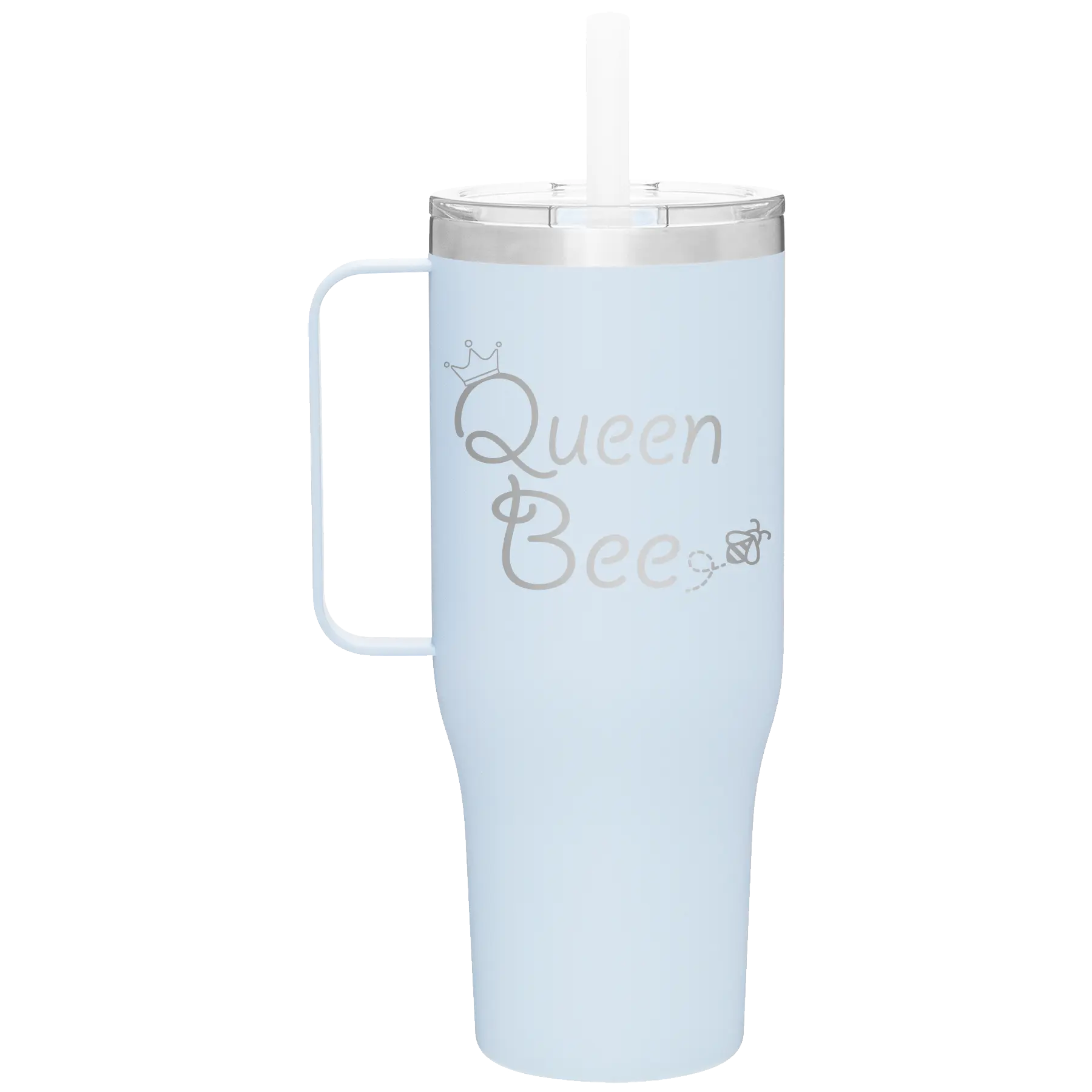 Laser etched landfall 40 oz vacuum insulated tumbler mug with 'Queen Bee' design