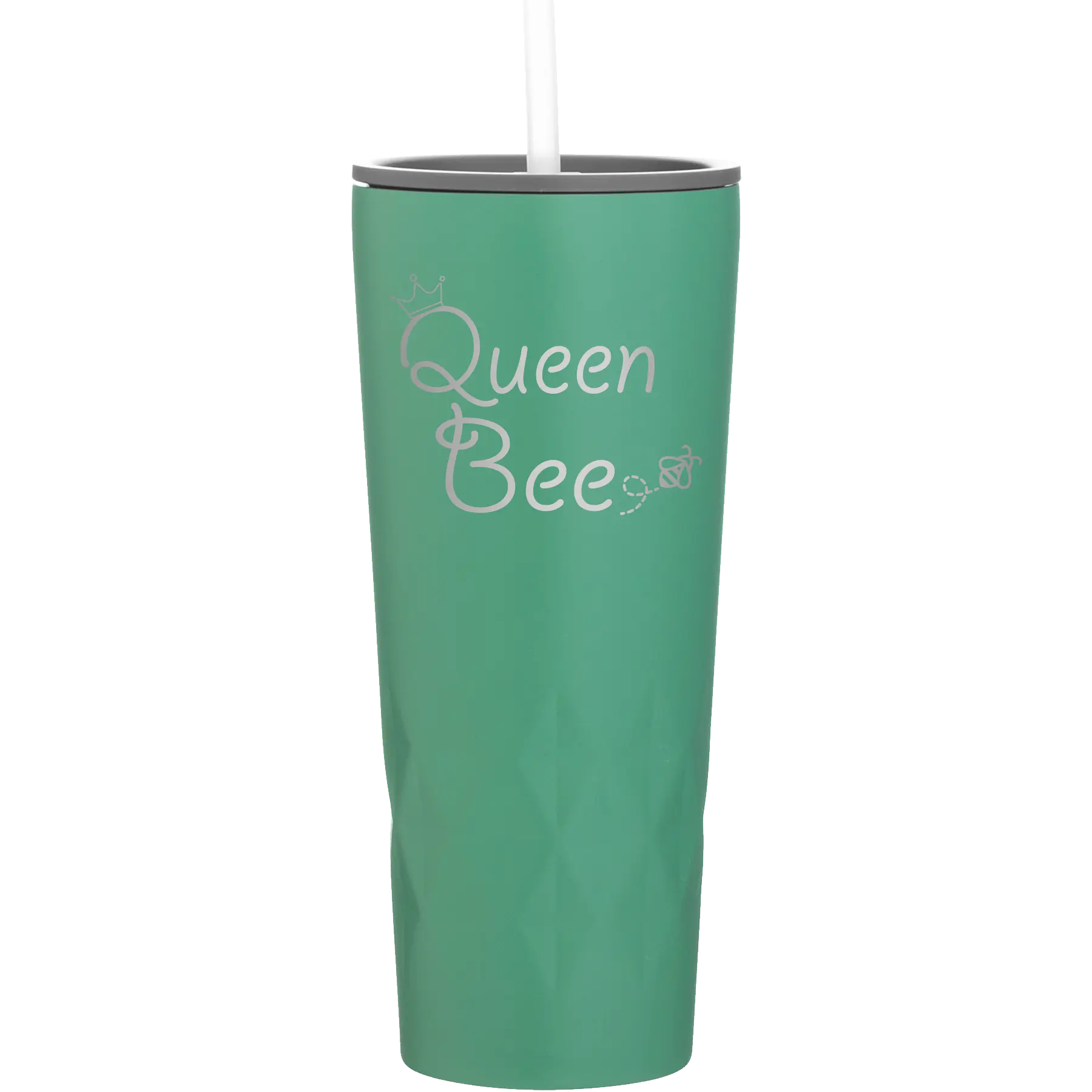 Laser etched forage 20 oz vacuum insulated tumbler with 'Queen Bee' design