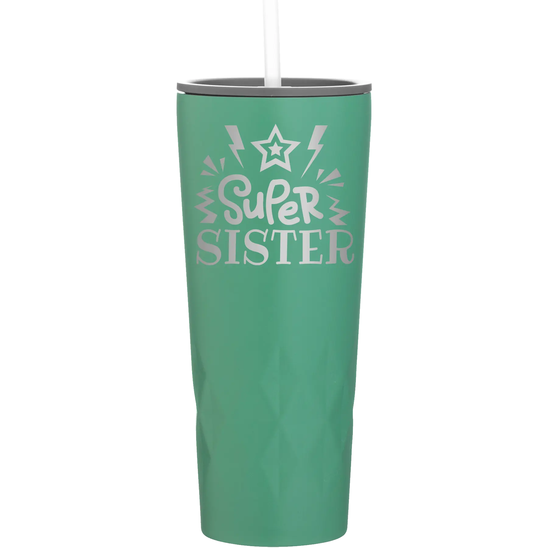 Laser etched forage 20 oz vacuum insulated tumbler with 'Super Sister' design