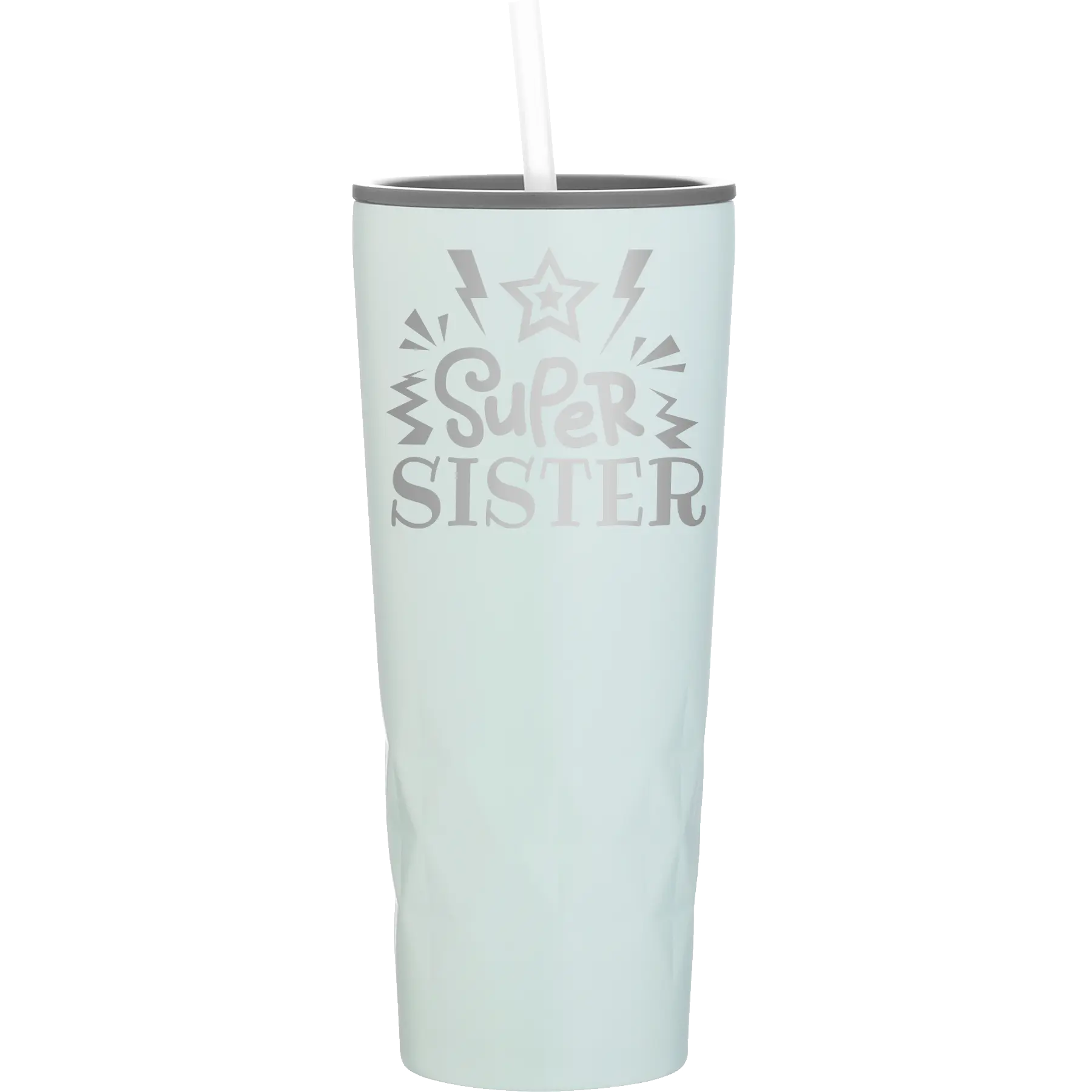 Laser etched meadow 20 oz vacuum insulated tumbler with 'Super Sister' design