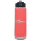 Personalized coral 20 oz vacuum insulated water bottle with 'The Real Housewives' design