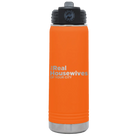 Personalized orange 20 oz vacuum insulated water bottle with 'The Real Housewives' design