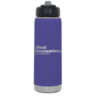 Personalized purple 20 oz vacuum insulated water bottle with 'The Real Housewives' design