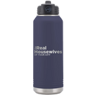 Personalized navy 32 oz vacuum insulated water bottle with 'The Real Housewives' design