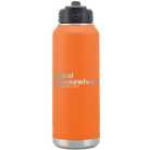 Personalized orange 32 oz vacuum insulated water bottle with 'The Real Housewives' design