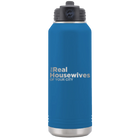 Personalized royal blue 32 oz vacuum insulated water bottle with 'The Real Housewives' design