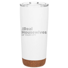 Personalized white 20 oz vacuum insulated tumbler with 'The Real Housewives' design
