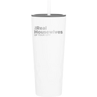 Personalized white 20 oz vacuum insulated tumbler with 'The Real Housewives' design