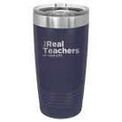 Personalized navy 20 oz vacuum insulated tumbler with 'The Real Teachers' design