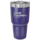 Personalized purple 30 oz vacuum insulated tumbler with 'The Real Teachers' design
