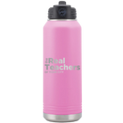 Personalized light purple 32 oz vacuum insulated water bottle with 'The Real Teachers' design