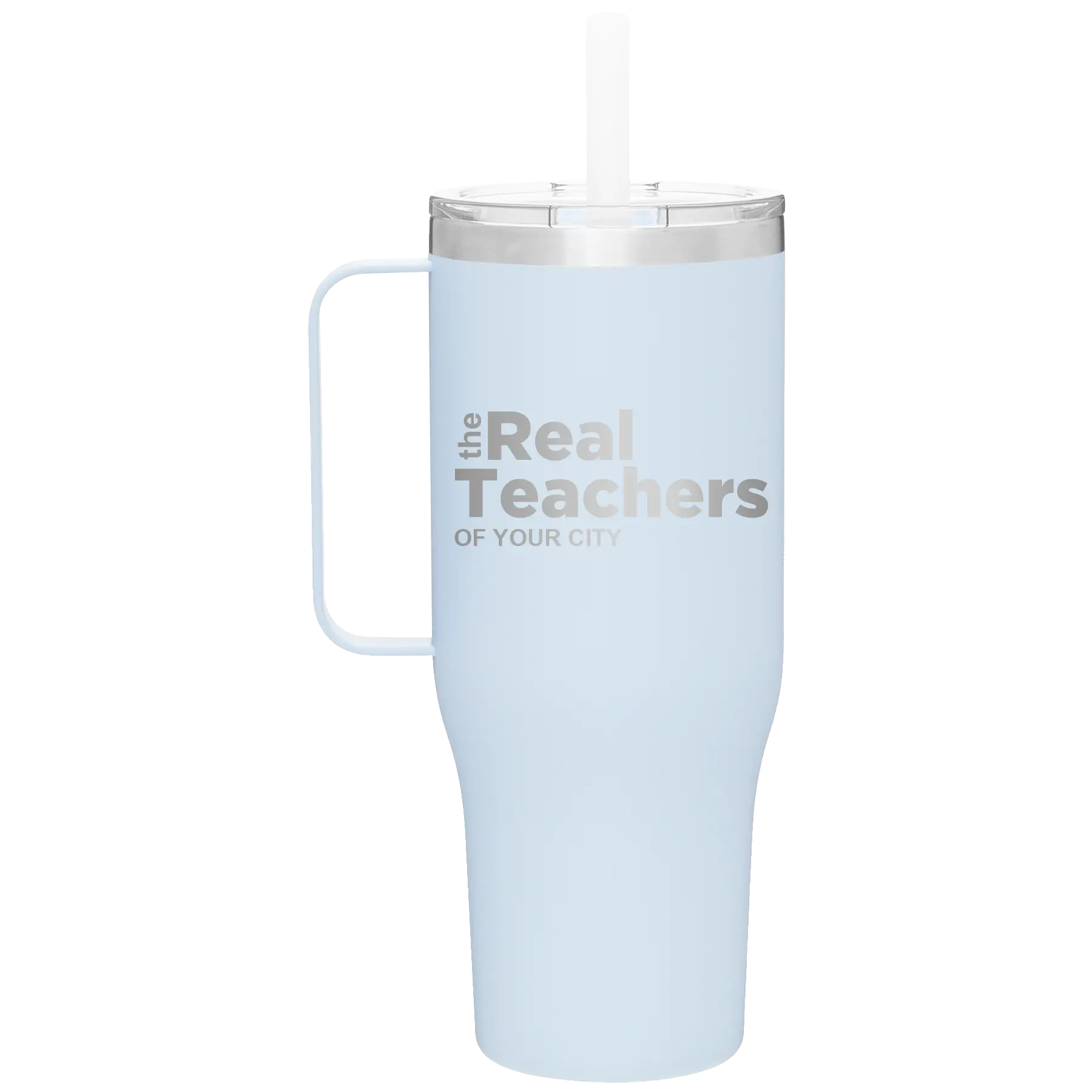 Personalized landfall 40 oz vacuum insulated tumbler mug with 'The Real Teachers' design