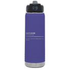 Laser etched purple 20 oz vacuum insulated water bottle with 'Sarcasm' design