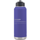 Laser etched purple 32 oz vacuum insulated water bottle with 'Sarcasm' design