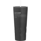 Laser etched black 20 oz vacuum insulated tumbler with 'Sarcasm' design