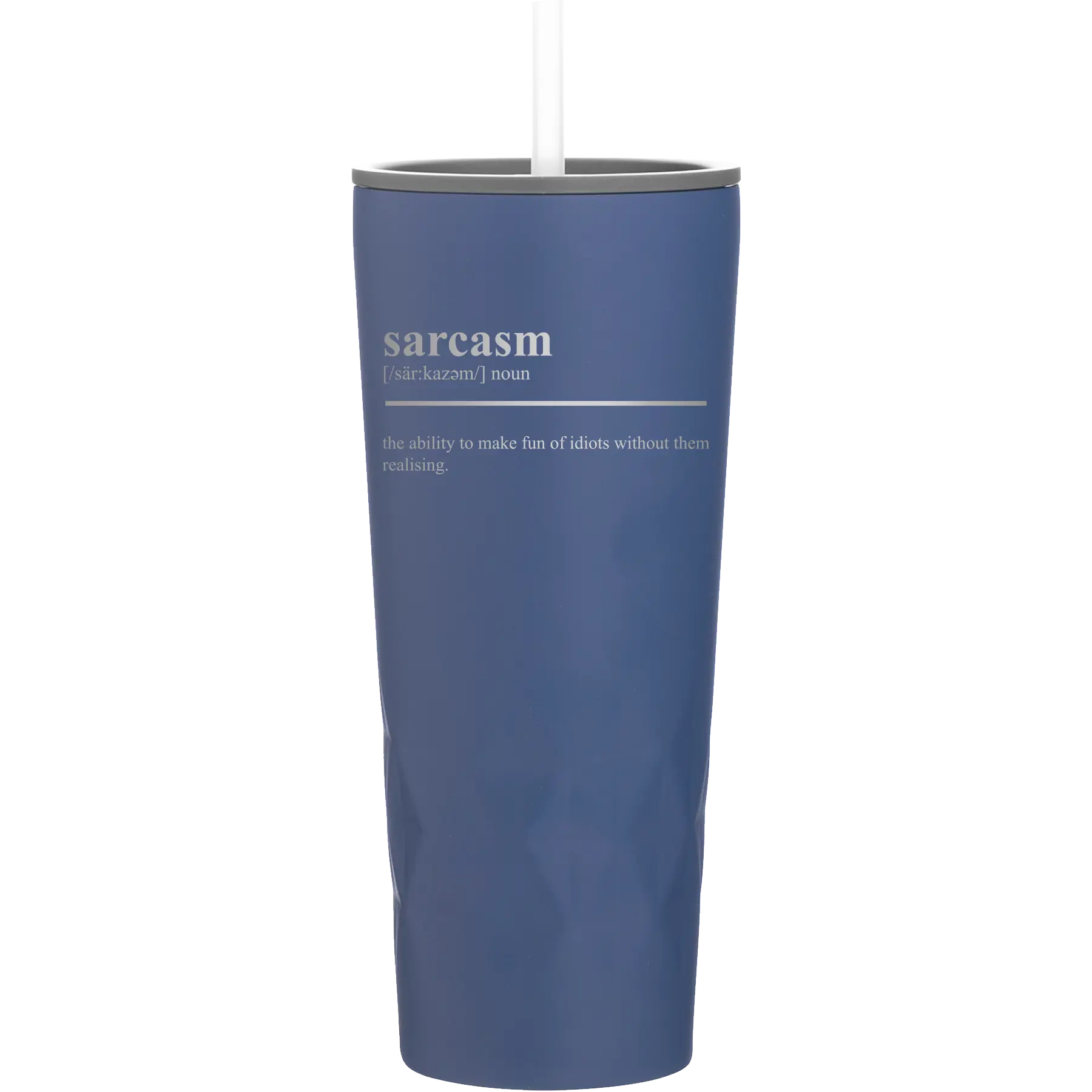 Laser etched constellation 20 oz vacuum insulated tumbler with 'Sarcasm' design