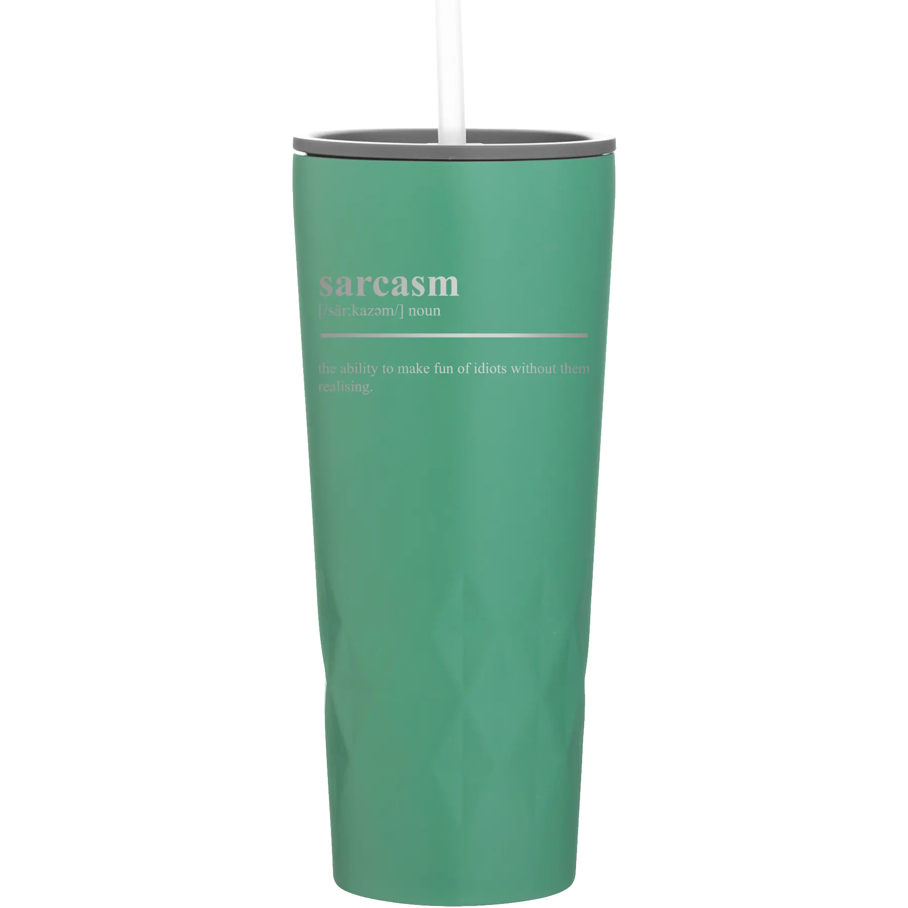 Laser etched forage 20 oz vacuum insulated tumbler with 'Sarcasm' design