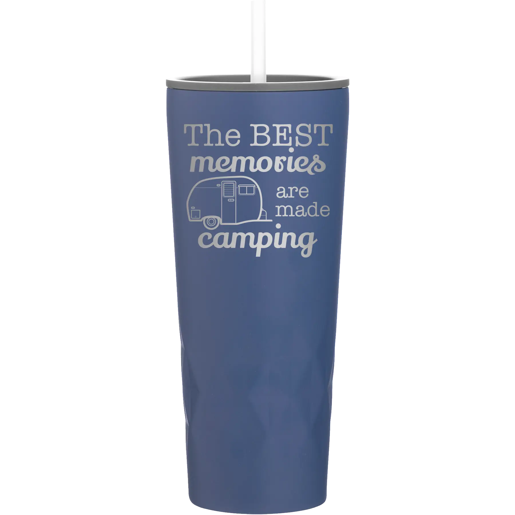 Laser etched constellation 20 oz vacuum insulated tumbler with 'Camping' design