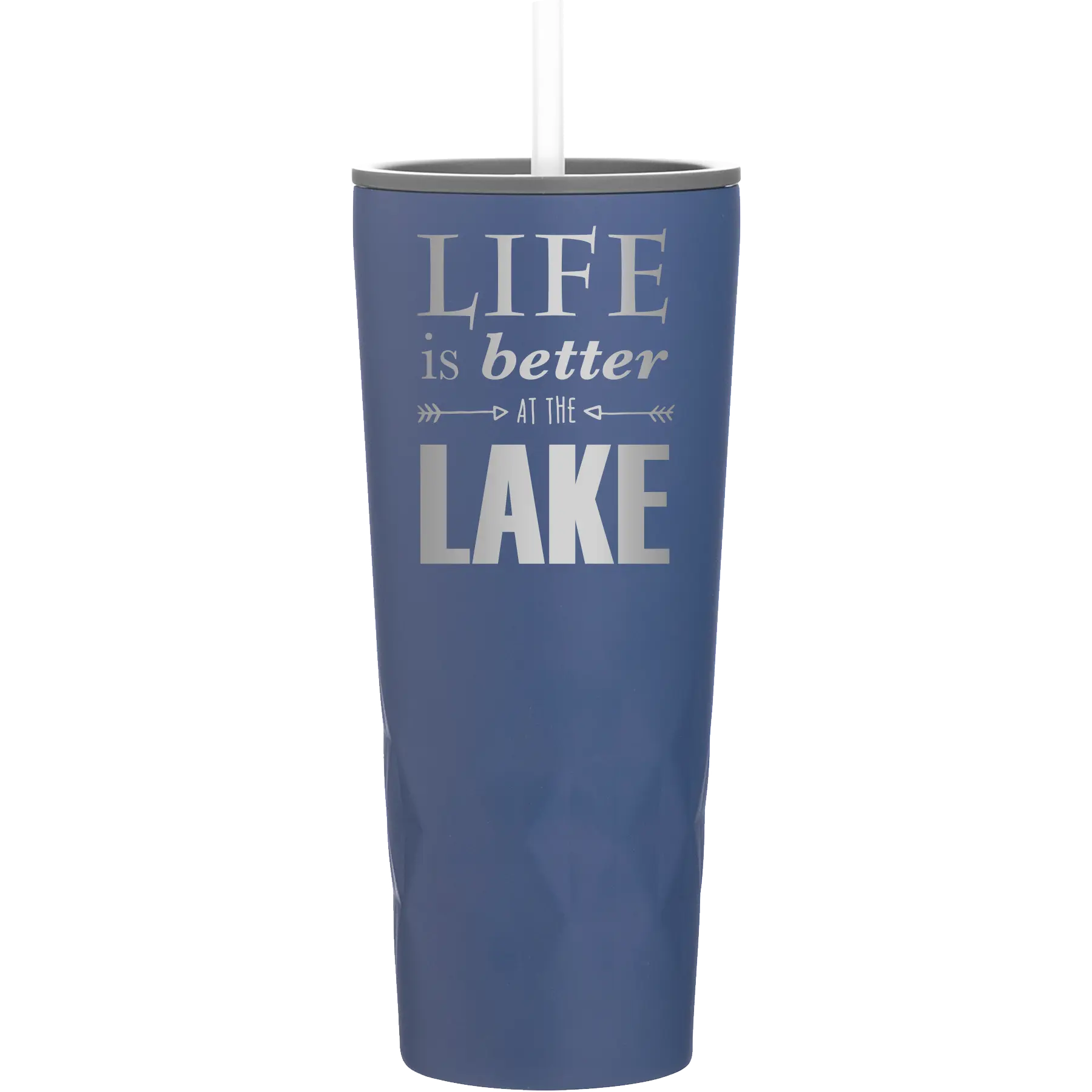 Laser etched constellation 20 oz vacuum insulated tumbler with 'Life is Better at the Lake' design