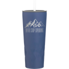 Laser etched constellation 20 oz vacuum insulated tumbler with 'Never Stop Exploring2' design