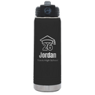 Personalized black 20 oz vacuum insulated water bottle with 'Year 2026' design