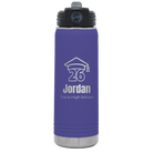 Personalized purple 20 oz vacuum insulated water bottle with 'Year 2026' design