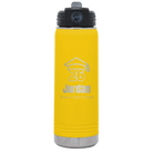 Personalized yellow 20 oz vacuum insulated water bottle with 'Year 2026' design