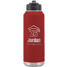 Personalized maroon 32 oz vacuum insulated water bottle with 'Year 2026' design