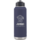 Personalized navy 32 oz vacuum insulated water bottle with 'Year 2026' design