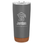 Personalized storm gray 20 oz vacuum insulated tumbler with 'Year 2026' design