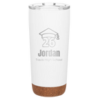 Personalized white 20 oz vacuum insulated tumbler with 'Year 2026' design