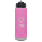 Laser etched light purple 20 oz vacuum insulated water bottle with 'Year 2027' design