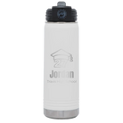 Laser etched white 20 oz vacuum insulated water bottle with 'Year 2027' design