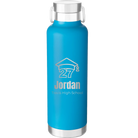 Laser etched aqua 24 oz vacuum insulated water bottle with 'Year 2027' design