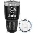 Laser etched black 30 oz vacuum insulated tumbler with 'Year 2027' design